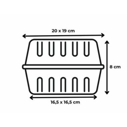 Boite Cristal Patipack 4 bouchées PET - par 320