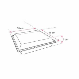 Assiette fond noir avec couvercle Cristal PET  70 cl - par 240