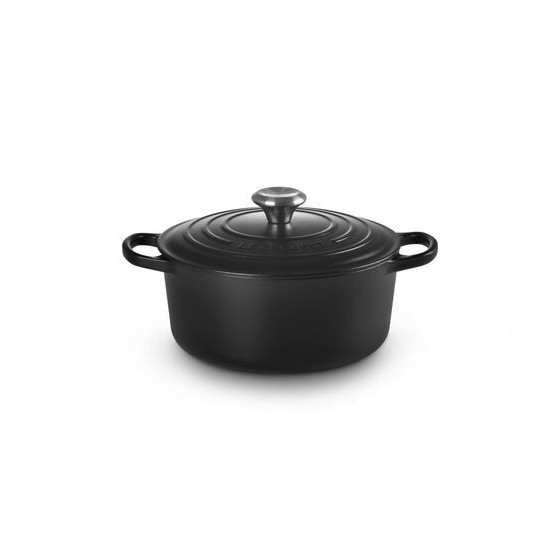 Cocotte fonte signature ronde noire Le Creuset ø 24 cm Cocotte fonte signature ronde noire Le Creuset ø 24 cm