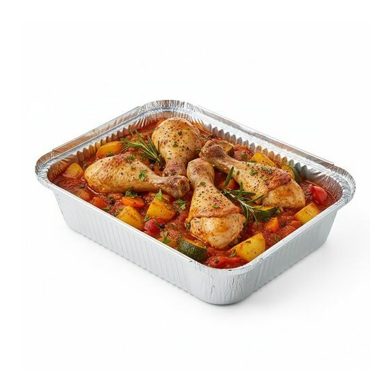 Barquette aluminium operculable 1850 ml - par 100 Barquette aluminium operculable 1850 ml - par 100