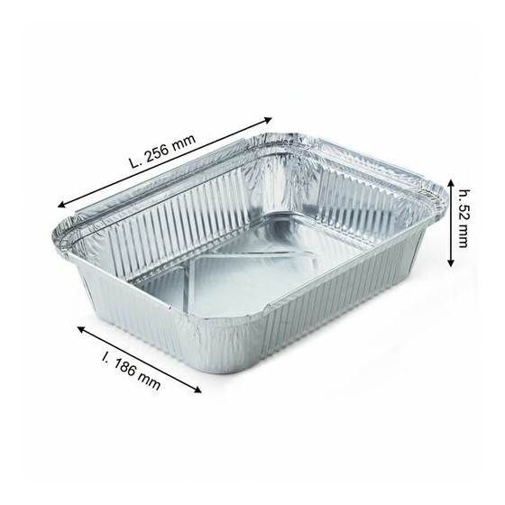 Barquette aluminium operculable 1850 ml - par 100 Barquette aluminium operculable 1850 ml - par 100