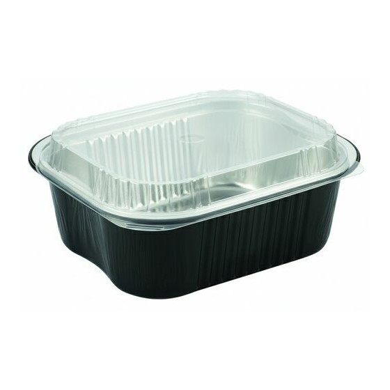 Barquette aluminium noir lisse Ready2Cook 579 ml - par 150 Barquette aluminium noir lisse Ready2Cook 579 ml - par 150