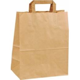 Sac kraft brun à poignées plates 45 x 17 x 47 cm - par 150