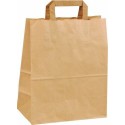 Sac kraft brun à poignées plates 45 x 17 x 47 cm - par 150