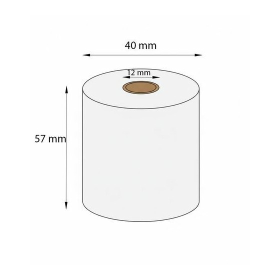 Bobine thermique continue 5,7 x 4 x 1,2 cm - par 50