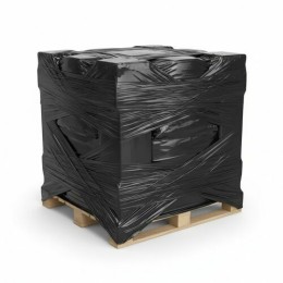 Film étirable manuel opaque noir 12µ 45 cm x 300 m - par 6