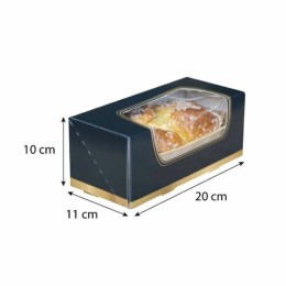 Boite carton à fenêtre noire 20 x 11 x 10 cm - par 25