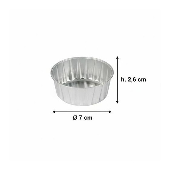 Ramequin aluminium rond 84 ml - par 100 Ramequin aluminium rond 84 ml - par 100