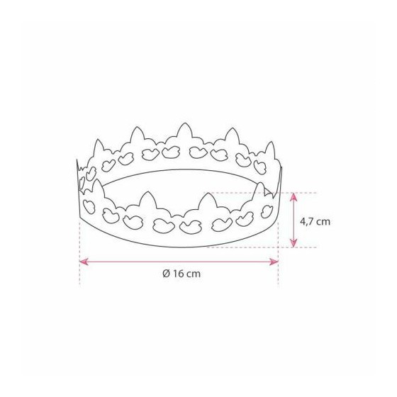 Couronne galette des rois or - par 100 Couronne galette des rois or - par 100