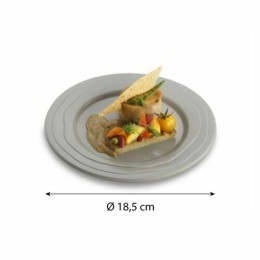 Assiette ronde PP taupe Ø 18,5 cm - par 20