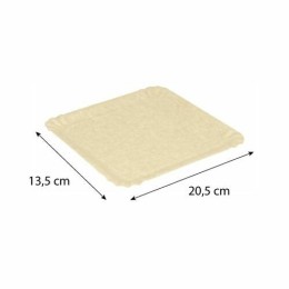 Assiette carton ingraissable kraft brun 135 x 205 mm - par 100