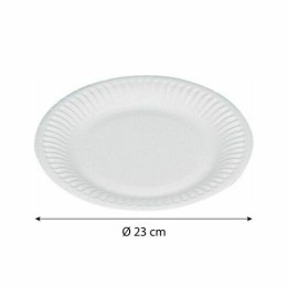Assiette ronde carton blanc ø 23 cm - par 100