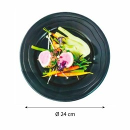 Assiette ronde PP noire ø 24 cm - par 20