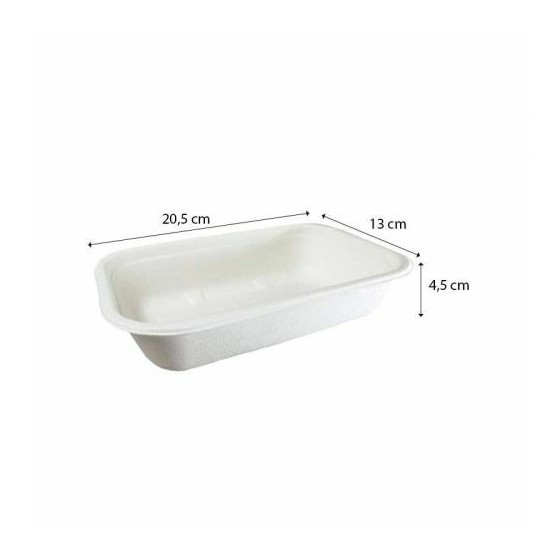 Barquette bagasse 500 ml - par 125 Barquette bagasse 500 ml - par 125