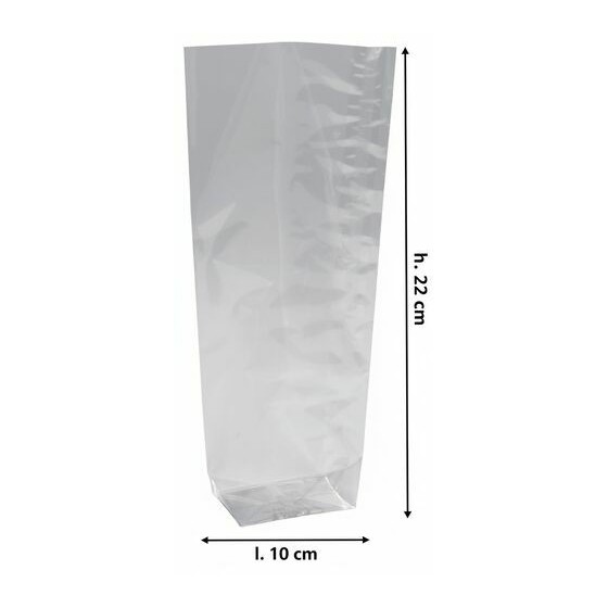 Sachet plastique transparent 10 x 22 cm - par 100 Sachet plastique transparent 10 x 22 cm - par 100