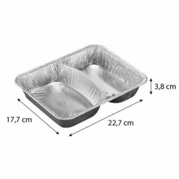 Barquette 2 compartiments hauts 55 et 41,5 cl - par 100