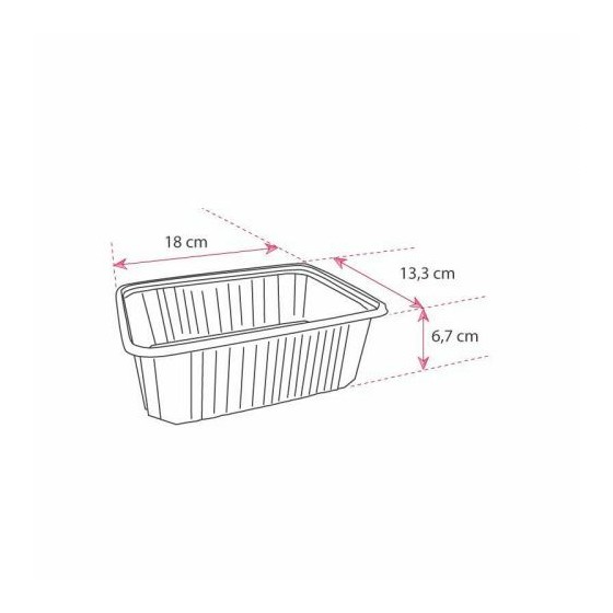 Barquette scellable noir PROChef PP 1000 ml - par 300 Barquette scellable noir PROChef PP 1000 ml - par 300