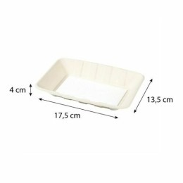Barquette bagasse avec buvard 17,5 x 13,5 x 4 cm - par 400