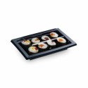 Ravier noir sushi et produits frais Quadripack + couvercle 17 x 10,5 cm - par 25