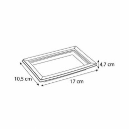 Ravier noir sushi et produits frais Quadripack + couvercle 17 x 10,5 cm - par 25