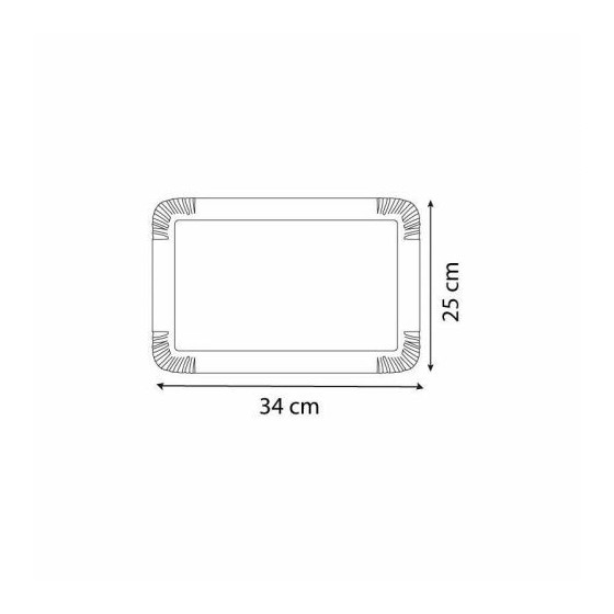 Plateau traiteur carton classique argent 25 x 34 cm - par 25 Plateau traiteur carton classique argent 25 x 34 cm - par 25