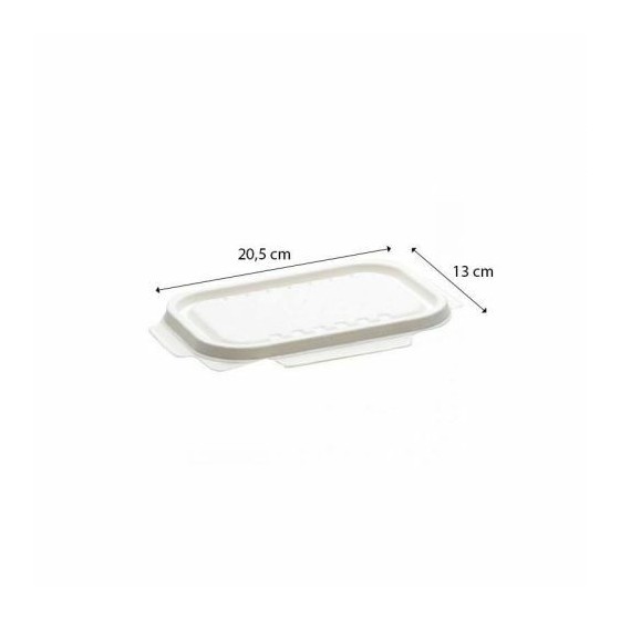 Couvercle bagasse pour barquettes bagasse 500 ml et 650 ml - par 125 Couvercle bagasse pour barquettes bagasse 500 ml et 650 ml - par 125