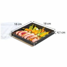 Boite Luxifood carton kraft noir 750 ml avec couvercle RPET - par 20