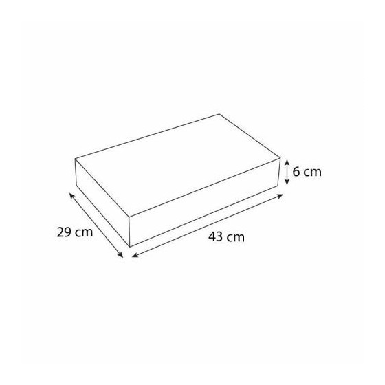 Boite pâtissière blanche 43 x 29 x 6 cm - par 25 Boite pâtissière blanche 43 x 29 x 6 cm - par 25