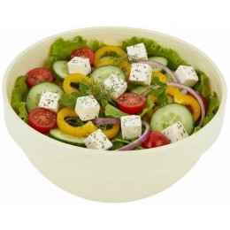 Bol plastique beige 1100 ml réutilisable - par 105