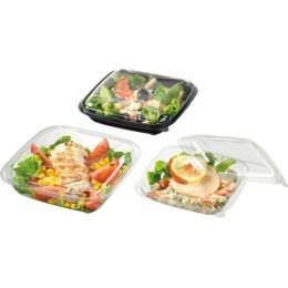 Boite à salade Crudipack 500 ml cristal avec couvercle - par 80