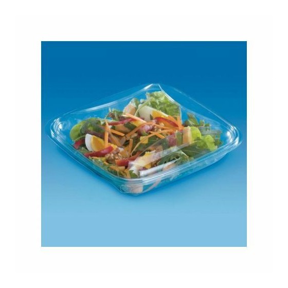 Boite à salade Crudipack 500 ml cristal avec couvercle - par 80 Boite à salade Crudipack 500 ml cristal avec couvercle - par 80