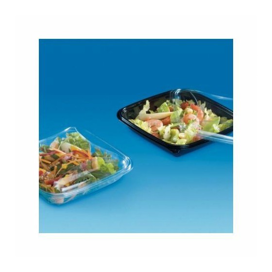 Boite à salade Crudipack 500 ml cristal avec couvercle - par 80 Boite à salade Crudipack 500 ml cristal avec couvercle - par 80
