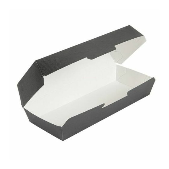 Boîte alimentaire rectangulaire kraft noir 2000 ml - par 50 Boîte alimentaire rectangulaire kraft noir 2000 ml - par 50