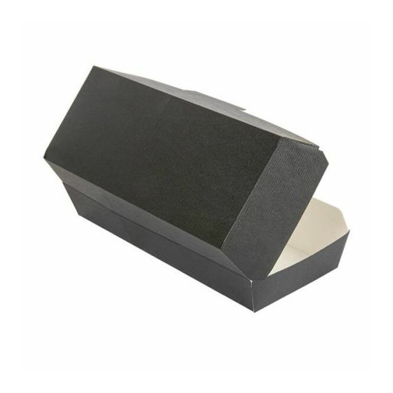 Boîte alimentaire rectangulaire kraft noir 2000 ml - par 50 Boîte alimentaire rectangulaire kraft noir 2000 ml - par 50