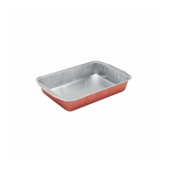 Barquette aluminium cuivrée 4000 ml - par 100 Barquette aluminium cuivrée 4000 ml - par 100