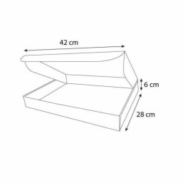 Boîte traiteur micro-cannelure 42 x 28 x 6 cm - par 25