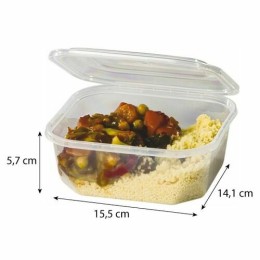 Boite à couvercle charnière PP translucide 75 cl - par 288