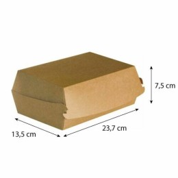 Boîte burger kraft brun 237 x 135 x 75 mm - par 100