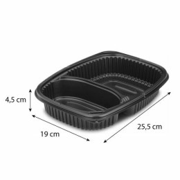 Boite Cookipack 2 compartiments PP 125 cl - par 320