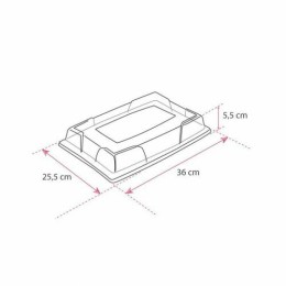 Couvercle plateau buffet transparent 36 x 25,5 cm - par 5