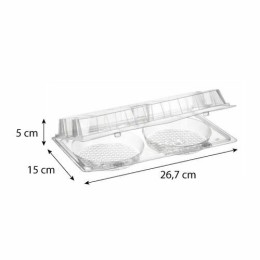 Boite Cristal Patipack 2 tartelettes 267 x 150 x 50 mm PET - par 260