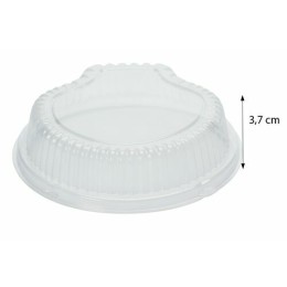 Couvercle pour coquille Saint Jacques plastique blanche 13 cm - par 100