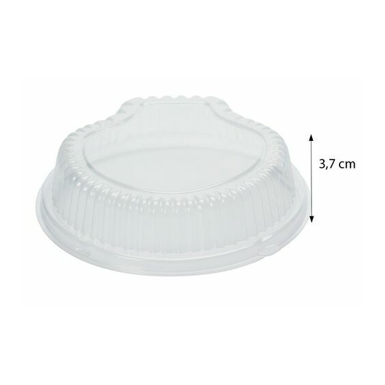 Couvercle pour coquille Saint Jacques plastique blanche 13 cm - par 100