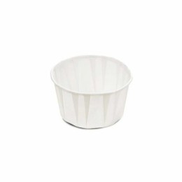 Caissette de cuisson ronde 5,4 x 4 cm en papier blanc - par 250