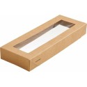 Couvercle barquette viking kraft brun 22,5 x 8,5 x 3 cm - par 300