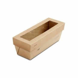 Couvercle barquette viking kraft brun 22,5 x 8,5 x 3 cm - par 300