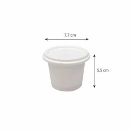 Pot plastique PP avec couvercle 125 ml - par 250