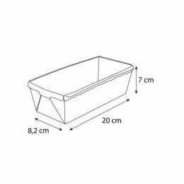 Moule de cuisson rectangulaire bord renforcés 20 x 8,2 x 7 cm - par 40