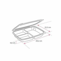 Boite à couvercle à charnière 3 compartiments - par 100