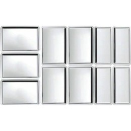 Plat angles coupés inox 42 x 18 x 1,5 cm